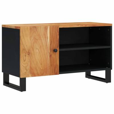 Tv-meubel 80x33x46 cm massief acaciahout en bewerkt hout Tv-meubel 80x33x46 cm massief acaciahout en bewerkt hout