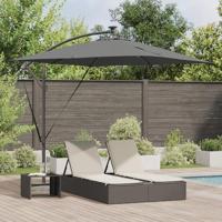 Cantilever Banana Parasol Antraciet 249 x 249 x 250 cm - thumbnail
