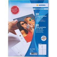 Herma zichtmappen 9x13 cm staand wit 10 hoesjes - thumbnail