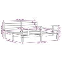Bedframe met hoofdeinde zonder matras 180x200 cm wit - thumbnail