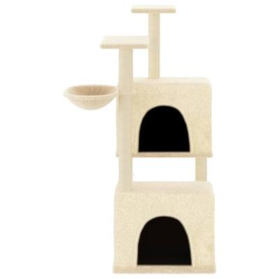 VidaXL Kattenmeubel met sisal krabpalen 122 cm crèmekleurig