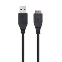 Nanocable 10.01.1101-BK - USB 3.0 naar Micro USB 3.0 kabel, hoofdtoepassing in mobiele en digitale camera's, type A/M-Micro B/M, mannelijk, zwart, 1,0 m - thumbnail