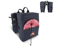 Toppoint Dubbele (koel) Picknick fietstas R-PET - 26 x 13 x 34 cm - Donkerblauw - thumbnail