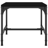 Bijzettafels 2 st 40x40x35 cm bewerkt hout zwart - thumbnail