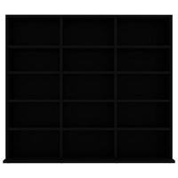 Cd-kast 102x23x89,5 cm bewerkt hout zwart - thumbnail