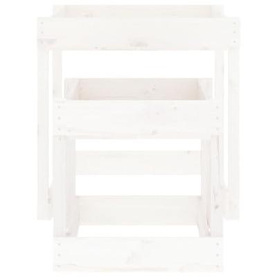 VidaXL Zandtafels 2 st massief grenenhout wit