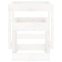 VidaXL Zandtafels 2 st massief grenenhout wit - thumbnail