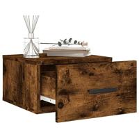 Nachtkastjes 2 st wandgemonteerd 35x35x20 cm gerookt eikenkleur - thumbnail