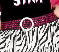 Rock Star Disco Outfit Kind Roze/Zwart - thumbnail