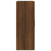 Wandkast 69,5x32,5x90 cm bewerkt hout bruin eikenkleur - thumbnail