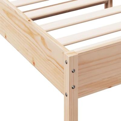 Bedframe zonder matras massief grenenhout 75x190 cm