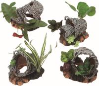 Terrarium decoratie Mand met Planten - thumbnail