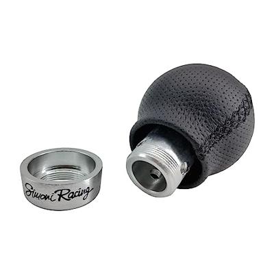 Simoni Racing Pookknop Rev - Zwart Leder + 3 Schakelpatronen SRREV