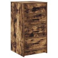 Dressoir met lade Gerookt eiken 40 x 41 x 75 cm Bewerkt hout - thumbnail