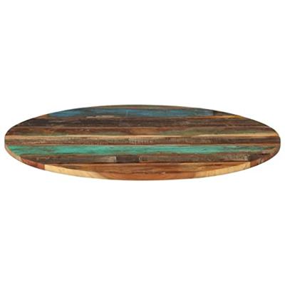 VidaXL Tafelblad rond 15-16 mm 80 cm massief gerecycled hout