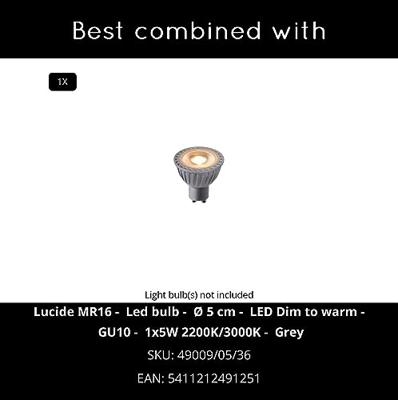 Lucide TUBE - Inbouwspot - 1xGU10 - Mat chroom