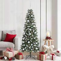 VidaXL Kunstkerstboom met 300 led groen 180 cm pvc en plastic en staal - thumbnail