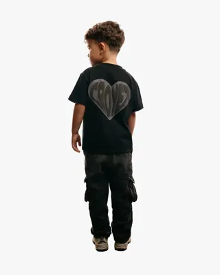 Croyez Mini Puffed Heart T-Shirt Kids Zwart - Maat 176 - Kleur: Zwart | Soccerfanshop