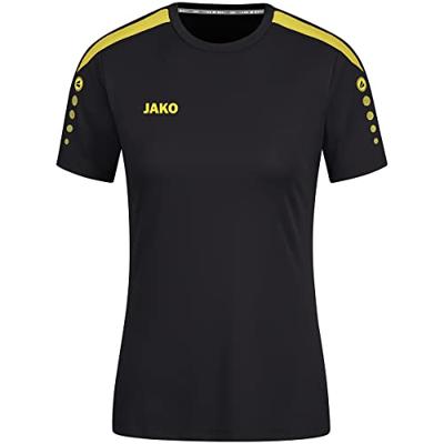JAKO 4223K Shirt Power Km Kids - Zwart/Citroen - 140