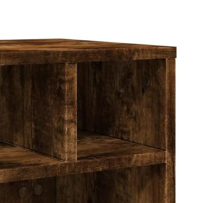 VidaXL Printerkastje met wielen 41x32x34,5 cm gerookt eikenkleurig