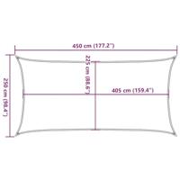 VidaXL Zonnezeil 160 g/m² rechthoekig 2,5x4,5 m hdpe lichtgrijs - thumbnail