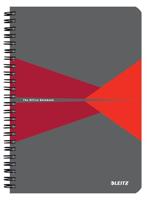 Notitieboek leitz office a5 lijn 180pag grijs rood | 5 stuks - thumbnail