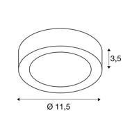 SLV 1003014 SENSER 12 Plafondlamp Wit - thumbnail