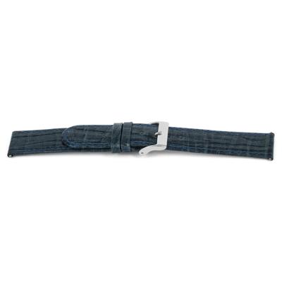 Horlogeband Universeel G600 Leder Blauw 20mm