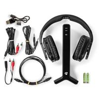 Nedis HPRF321BK Draadloze Tv-koptelefoon Rf Over-ear Maximale Batterijduur: 8 Hrs 25 M Digitale Audio Laadstation Zwart - thumbnail