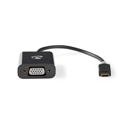 USB type-C adapterkabel | Type-C male - VGA female | 0,2 m | Antraciet