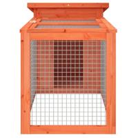 Konijnenhok 100,5x54x55 cm massief grenenhout bruin - thumbnail