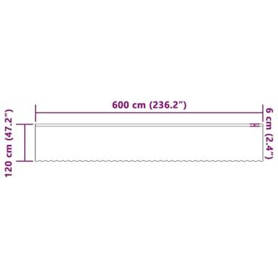 VidaXL Kantgordijn met gordijnen bloemen wit 120 x 600 cm polyester VidaXL Kantgordijn met gordijnen bloemen wit 120 x 600 cm polyester