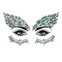 3 PC'S voorhoofd groene Masquerade make-up acryl gezicht sticker stijl: YT-07 - thumbnail