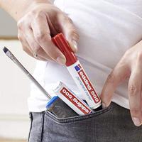 Edding Permanentmarker | blauw | streepbreedte 2-7 mm spitse punt | 10 stuks - 4-500003 4-500003 - thumbnail