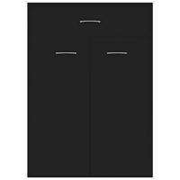 VidaXL Schoenenkast 60x35x84 cm bewerkt hout zwart - thumbnail