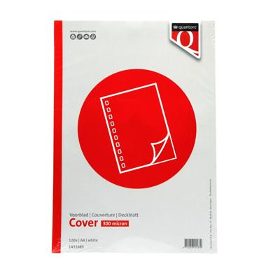 Voorblad Quantore A4 PP 300 micron wit 100 stuks Voorblad Quantore A4 PP 300 micron wit 100 stuks