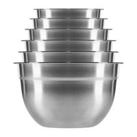 Krumble Mengkommen set van 6 met deksels - RVS - thumbnail