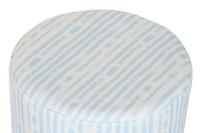 Voetensteun DKD Home Decor Blauw Wit Metaal Strepen Mediterrane 34 x 34 x 40 cm - thumbnail