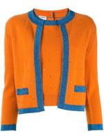 Chanel Pre-Owned colour-block cashmere twin set - ORANGE - thumbnail