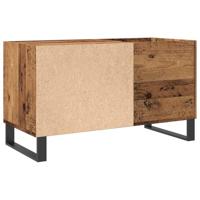 Platenkast 84,5x38x48 cm bewerkt hout oud houtkleurig - thumbnail