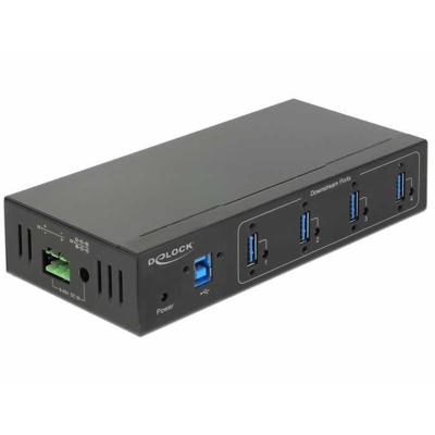 Delock 63309 63309 USB-hub 4 poorten USB-A USB 3.1 Gen1 5 GBit/s Zwart