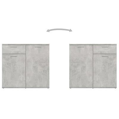 Dressoir 80x36x75 cm bewerkt hout betongrijs