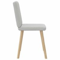 Eetkamerstoelen 2 st stof wolk grijs - thumbnail