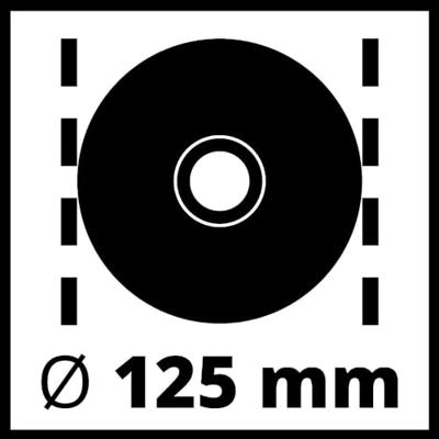 Einhell TE-AG 125/750 Kit 4430885 Haakse slijper 125 mm Incl. koffer, Incl. accessoires 750 W