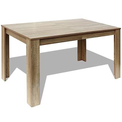 Eettafel 140x80x75 cm eikenkleurig