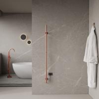 Elektrische Staafhanddoekradiator BWS Roku 60 Watt 150 cm Geborsteld Koper - thumbnail