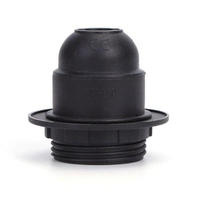 Lamphouder E27 Fitting - Met Fittingring - Zwart