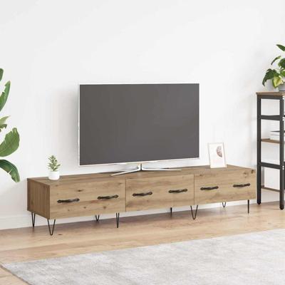 TV-kast artisanaal eikenkleurig 150 x 36 x 30 cm Bewerkt hout