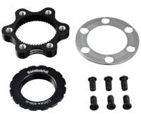 Remschijfadapter Shimano SM-RTAD05 van 6-bouts remschijf naar Center Lock naaf - thumbnail