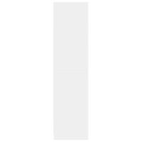 Kledingkast 80x50x200 cm bewerkt hout wit - thumbnail